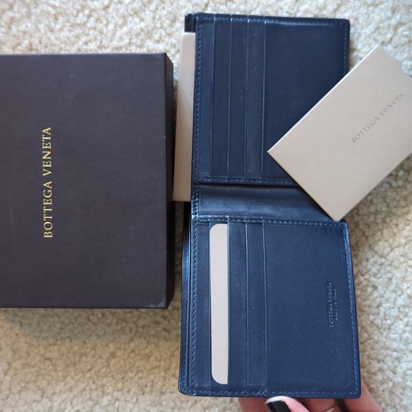 Bottega Veneta Mens Bifold Navy blue - Picture 6 of 6